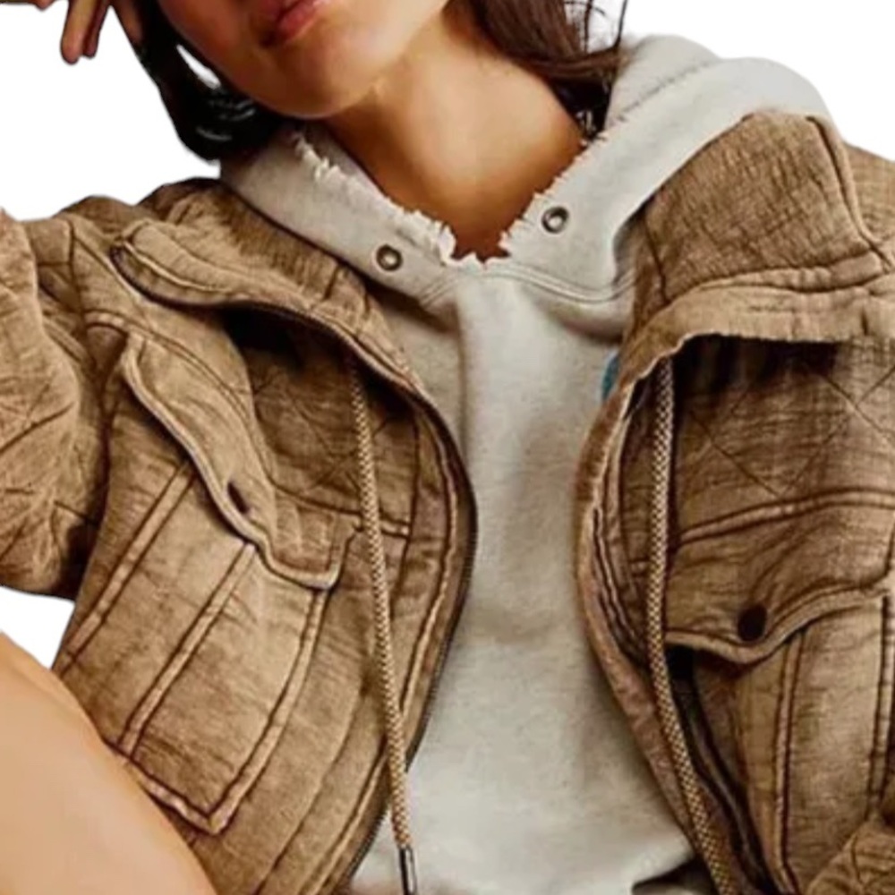 Free People Luna Cozy bomber jacket